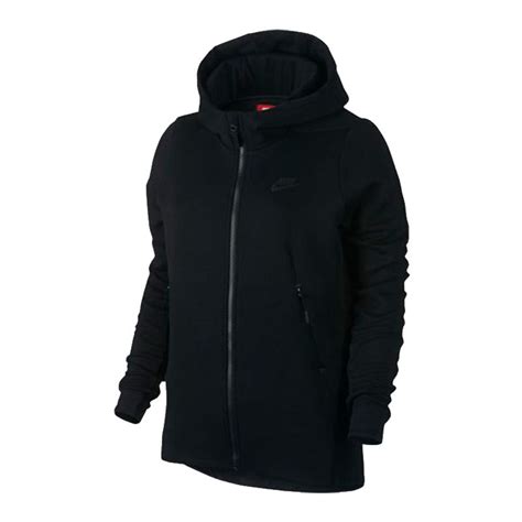 nike tech kapuzenpulli für damen schwarz